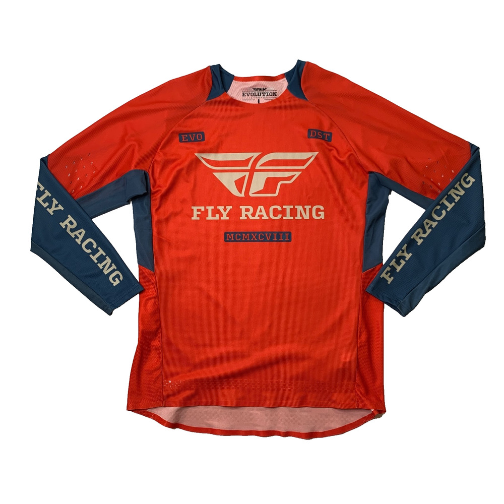 Fly Racing Evolution Motorcross Jersey Men L Large DST Mountain Bike Dirt Riding